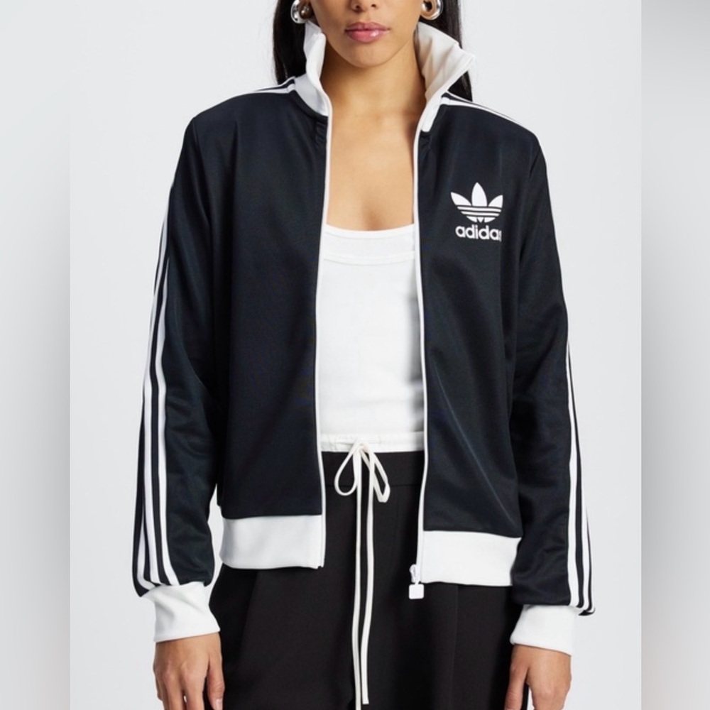 Adidas Women's Heritage Black and White track top Jacket